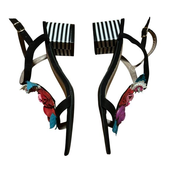 Betsey Johnson Andey Black and White Dress Sandals- Size 9 - Picture 3 of 9